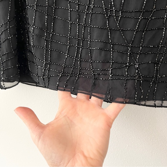 American vintage beaded chiffon top size M - Picture 6 of 7